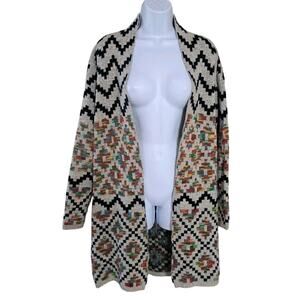 Dreamer's Womens S/M Southwestern Tribal Duster Cardigan Sweater Colorful